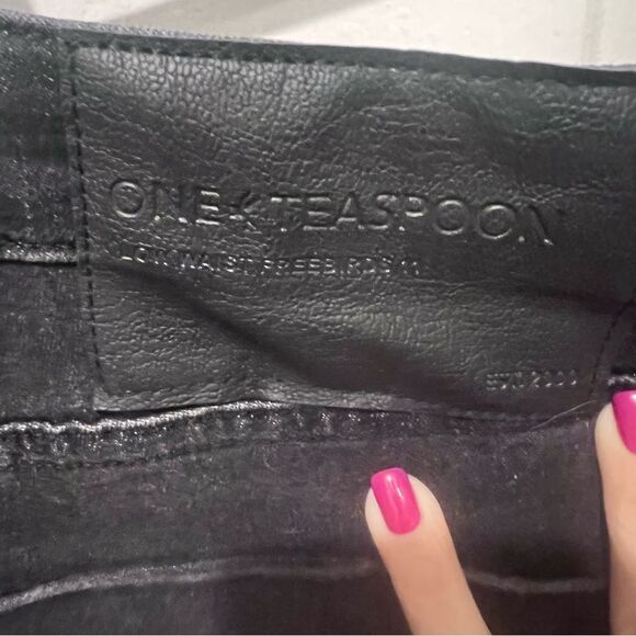 One Teaspoon Freebirds Low Waist Stretch Skinny Denim Jeans - Black sz 36 NWT - Picture 14 of 16